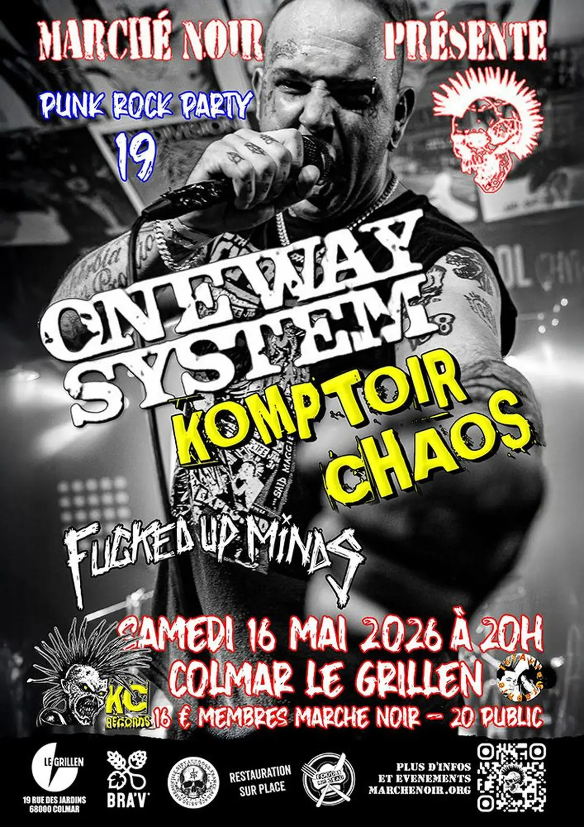 Punk rock Party 19 au Grillen de Colmar : One Way System