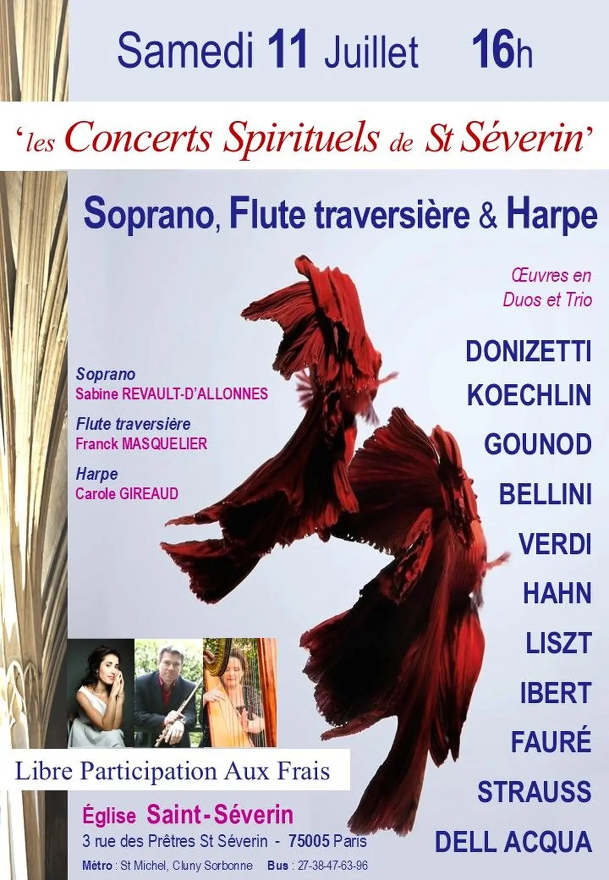 Soprano, Flute traversière & Harpe