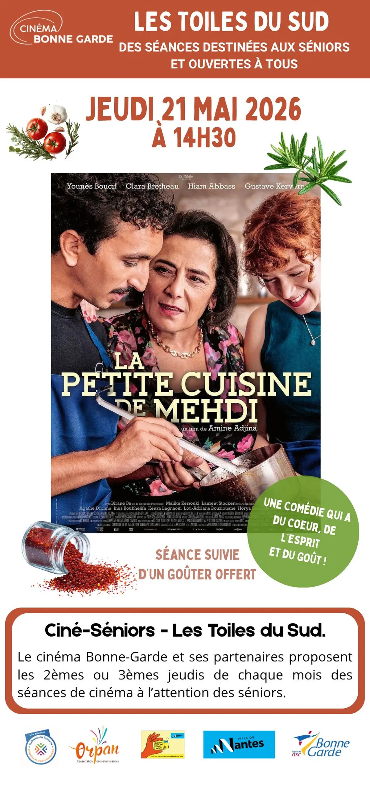 Ciné-goûter - TOILES DU SUD - La petite cuisine de Mehdi