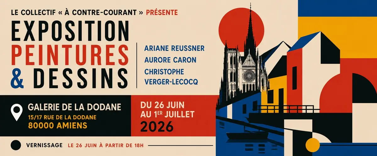 Exposition Peintures Dessins - collectif A Contre-Courant - Galerie de la Dodane