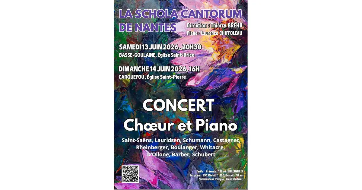 La Schola Cantorum de Nantes Concert Chœur et Piano