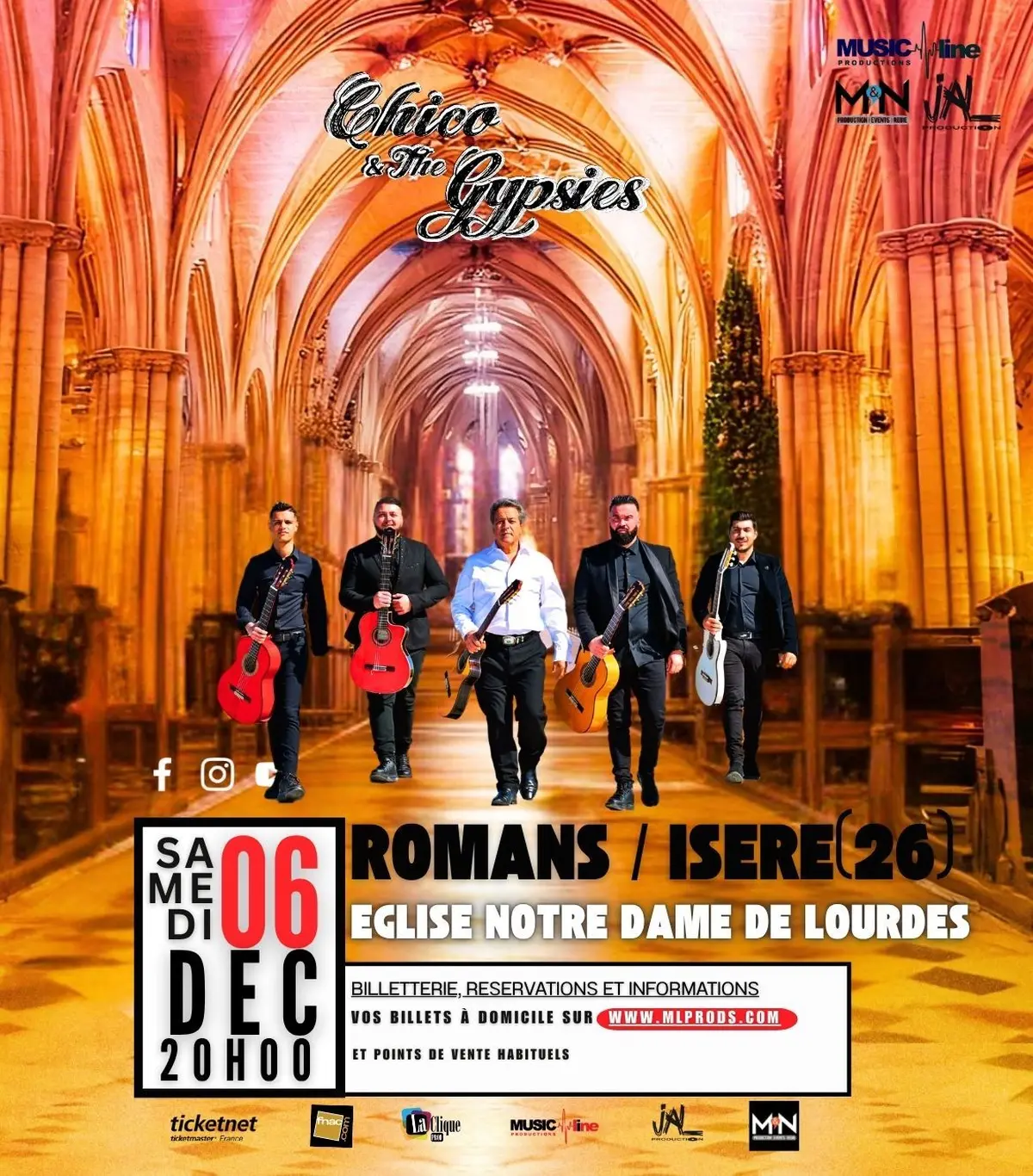 Chico & The Gypsies  - Églises et Cathédrales 2025 -   ROMANS SUR ISERE 