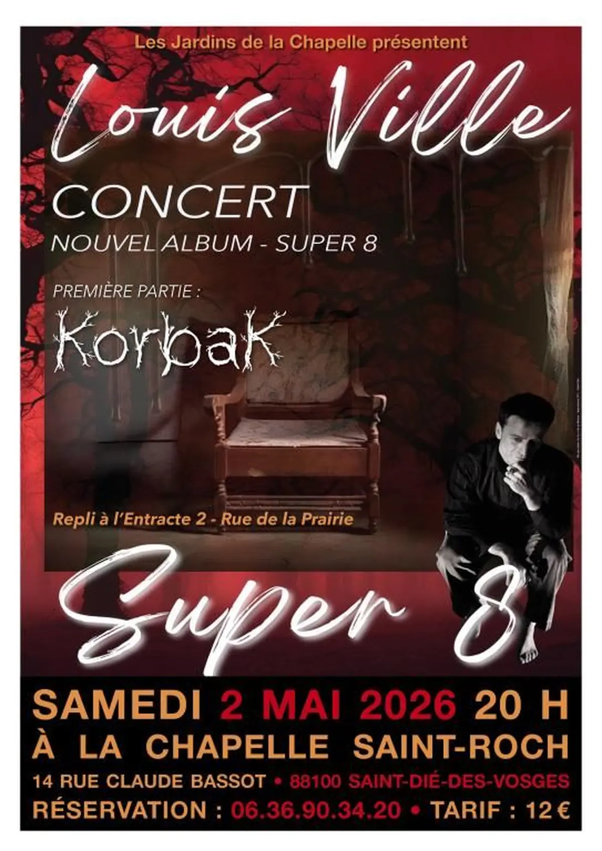 Concert LOUIS VILLE - Première partie KORBAK