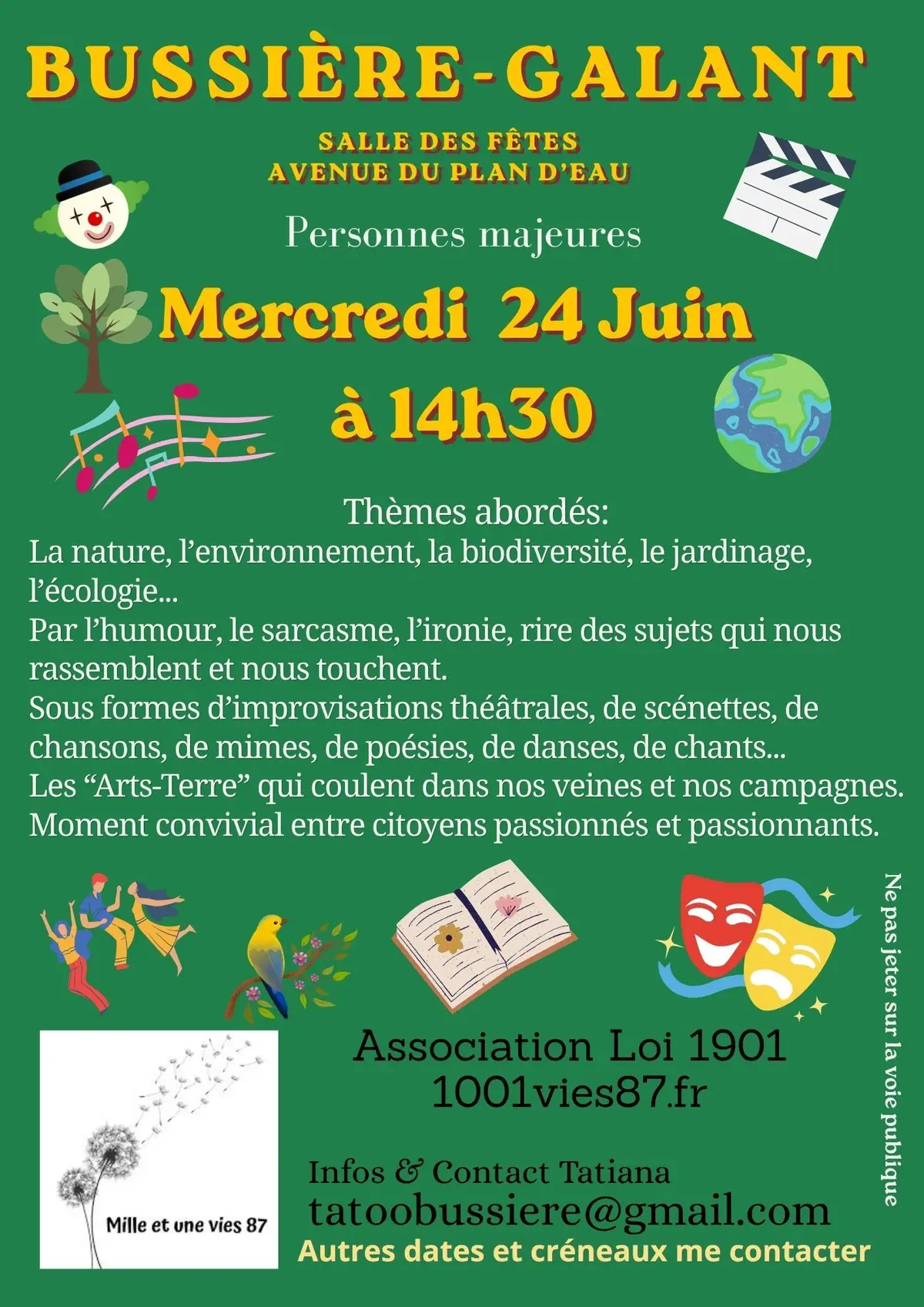 ArTerres 1001vies87 Théâtre/Chant/Poésie