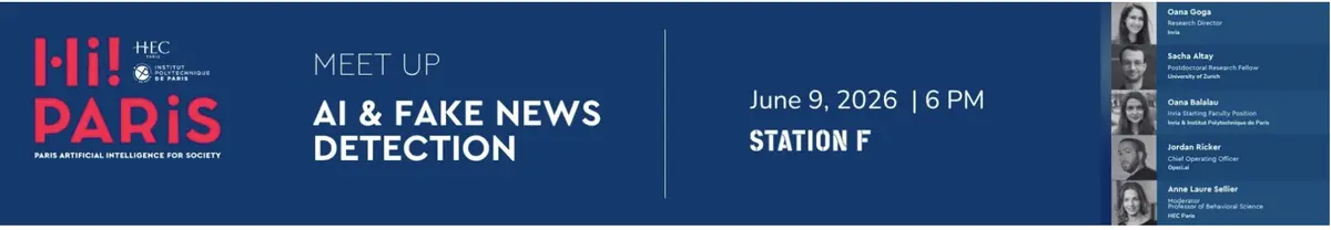 Hi! PARIS Meet Up! sur le thème IA et détection des fausses informations