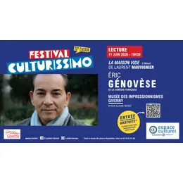 Festival Culturissimo - Lecture d'Éric Génovèse 
