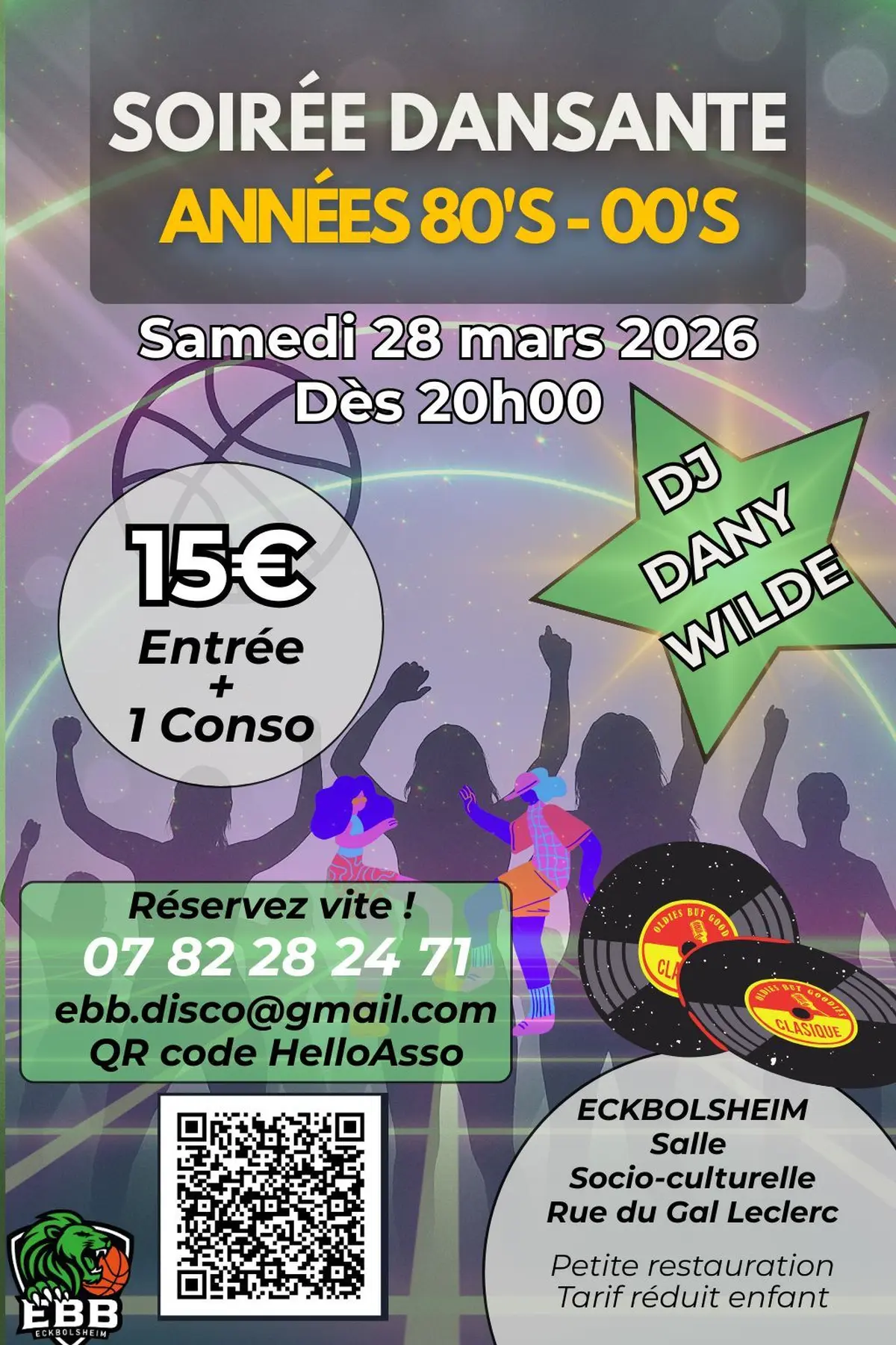 Soirée dansante années 80 à 2000