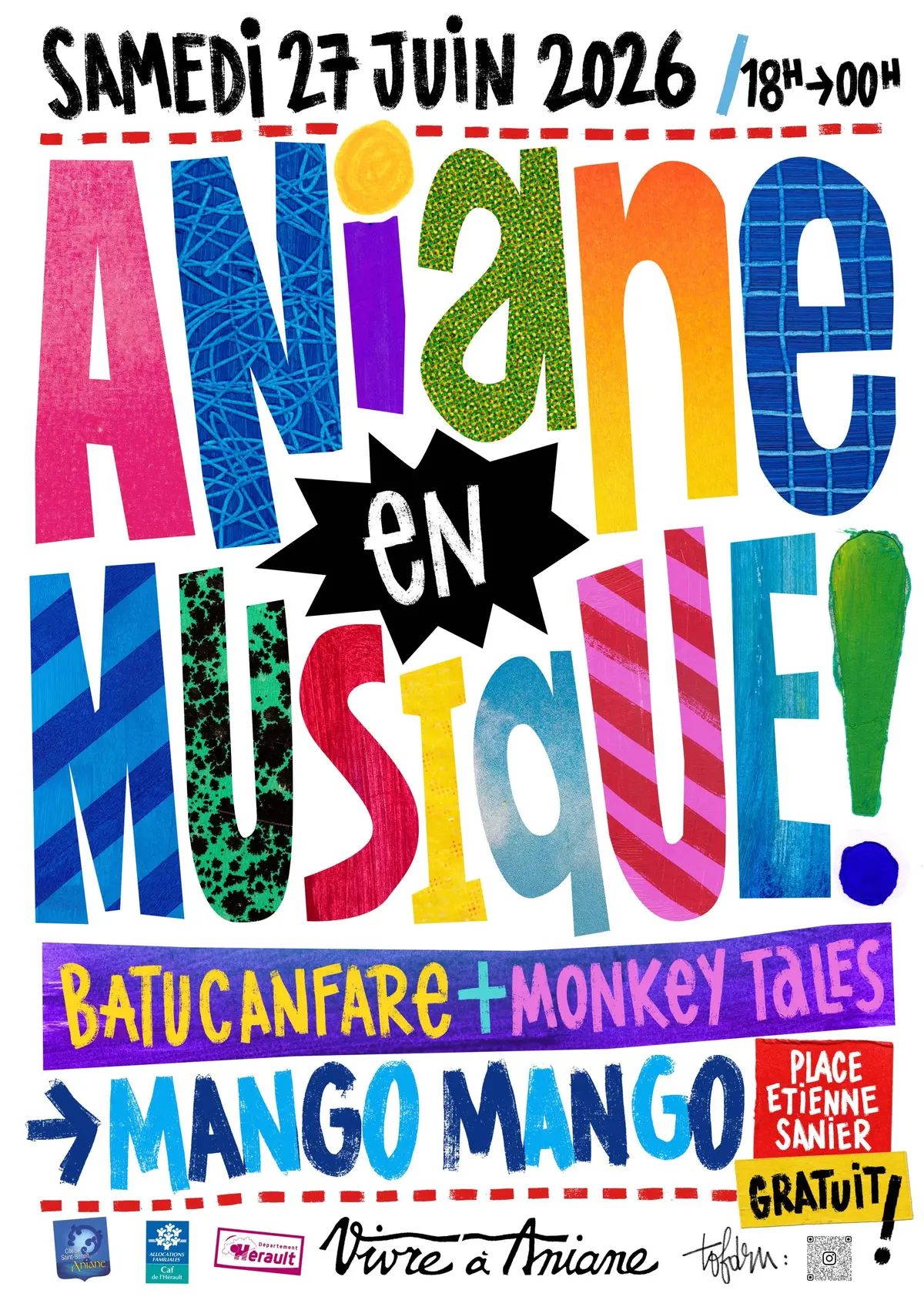 ANIANE EN MUSIQUE 2026 : Mango Mango + Monkey Tales + Batucanfare