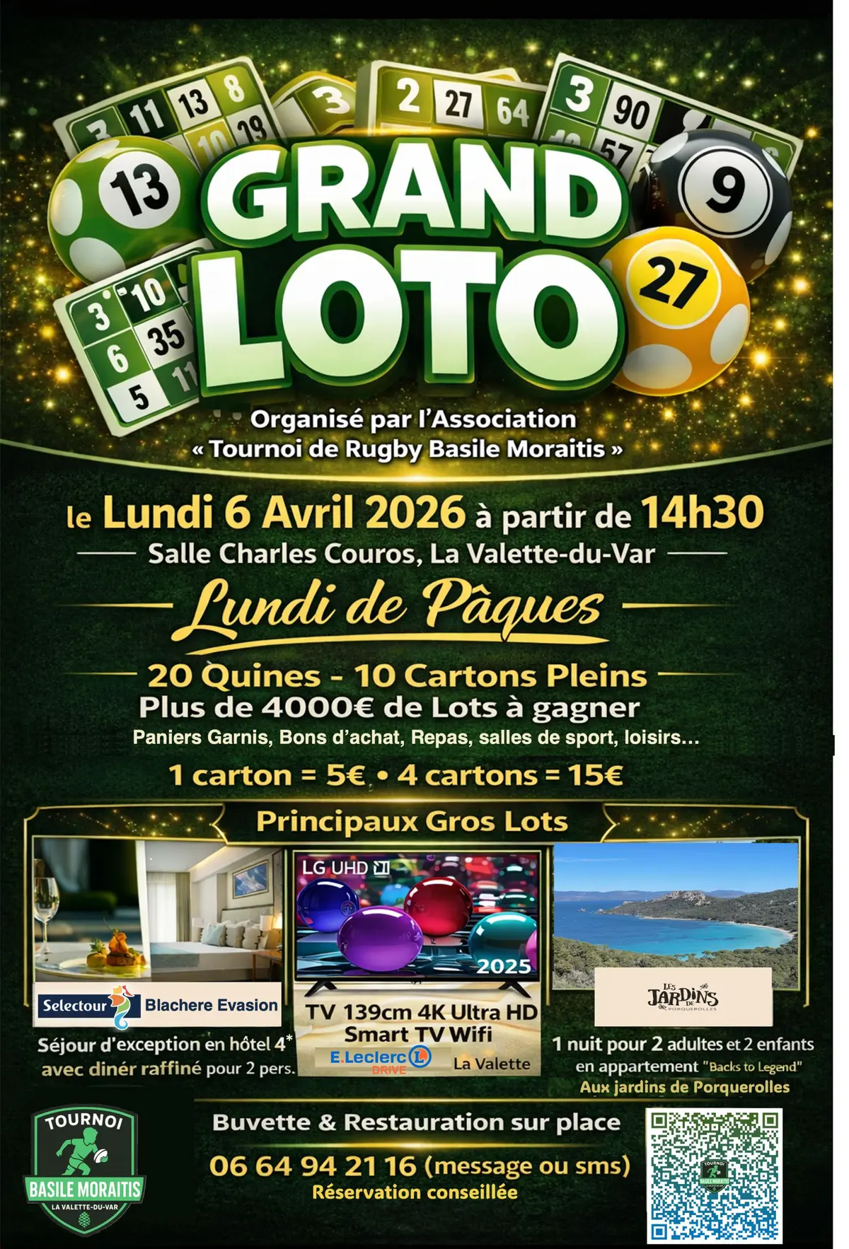 Grand Loto du Tournoi de Rugby Basile Moraitis
