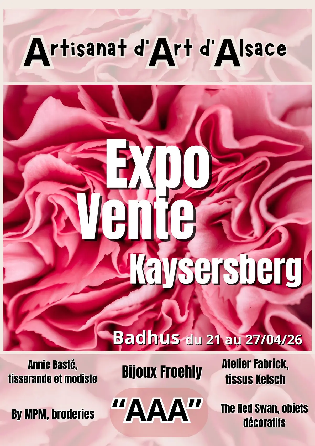 Artisanat d'Art d'Alsace, exposition et vente d'art textile.