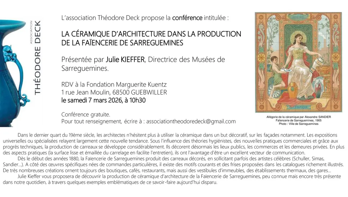 La Céramique d’Architecture dans la Production de la Faïencerie de Sarreguemines