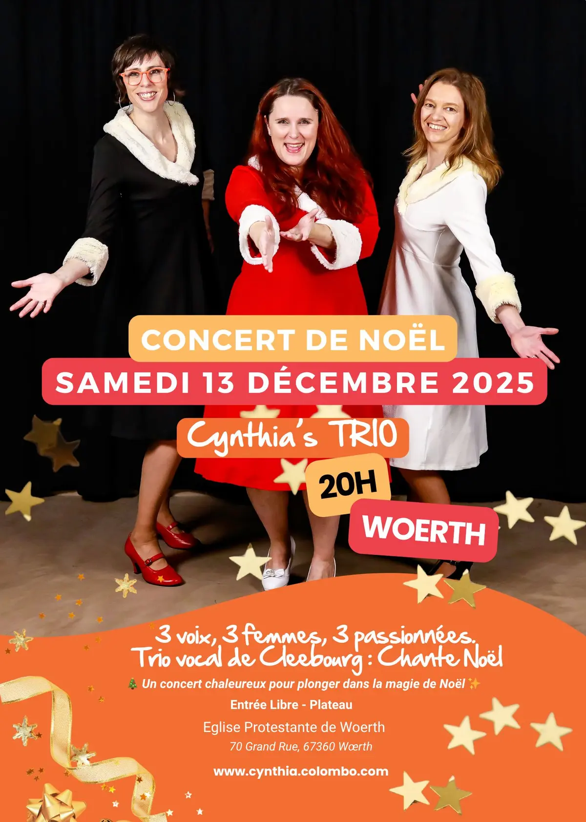 Cynthia’s TRIO chante Noël à Woerth