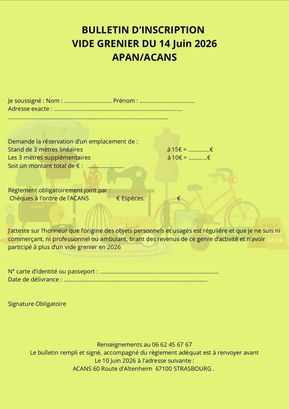 Vide grenier / brocante