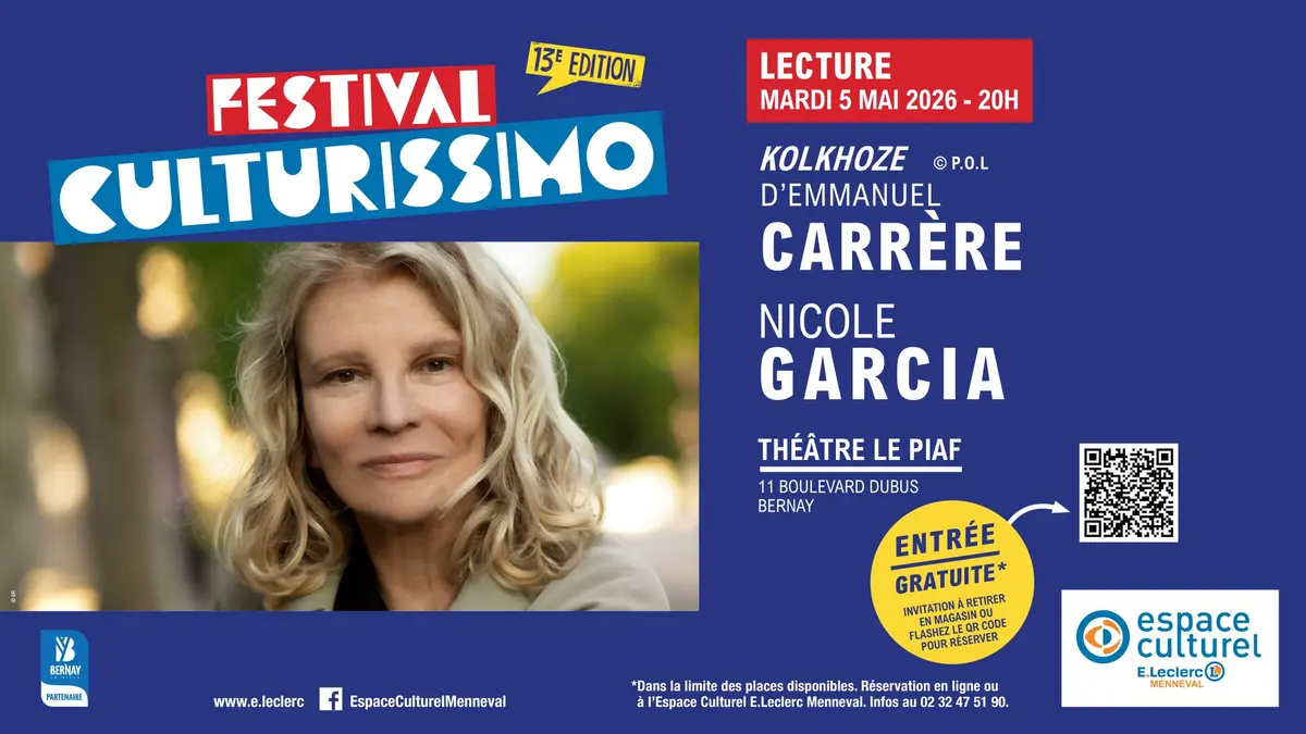Festival Culturissimo - Lecture de Nicole Garcia
