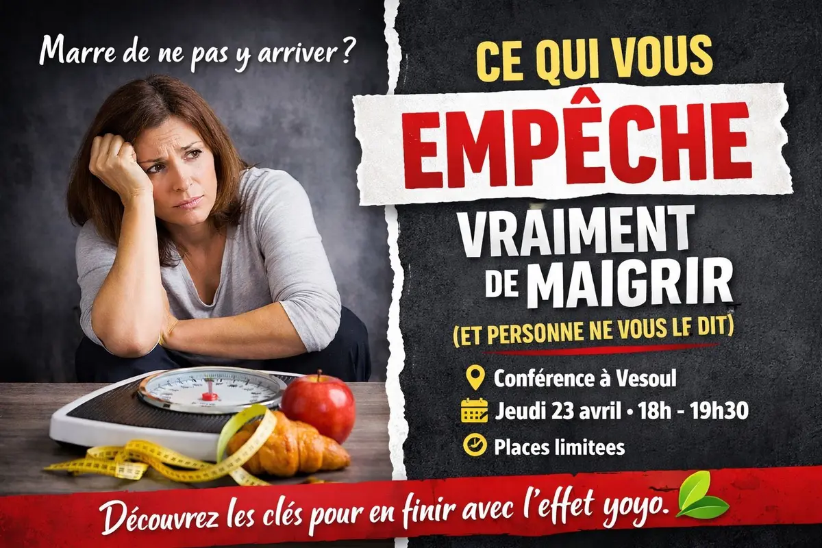 Conférence : l'hypnose pour atteindre (et garder !) ton poids de forme.