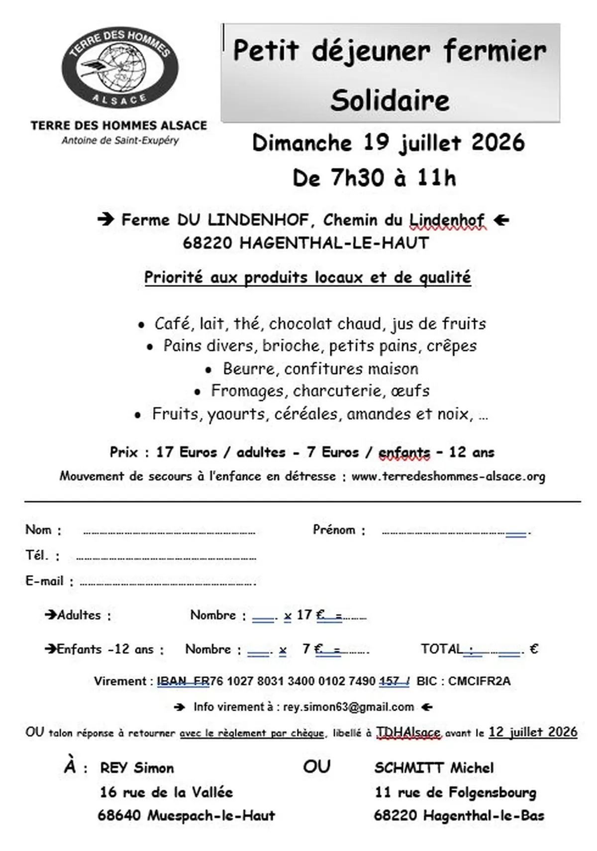 Petit-déjeuner solidaire_Terre des Hommes Alsace