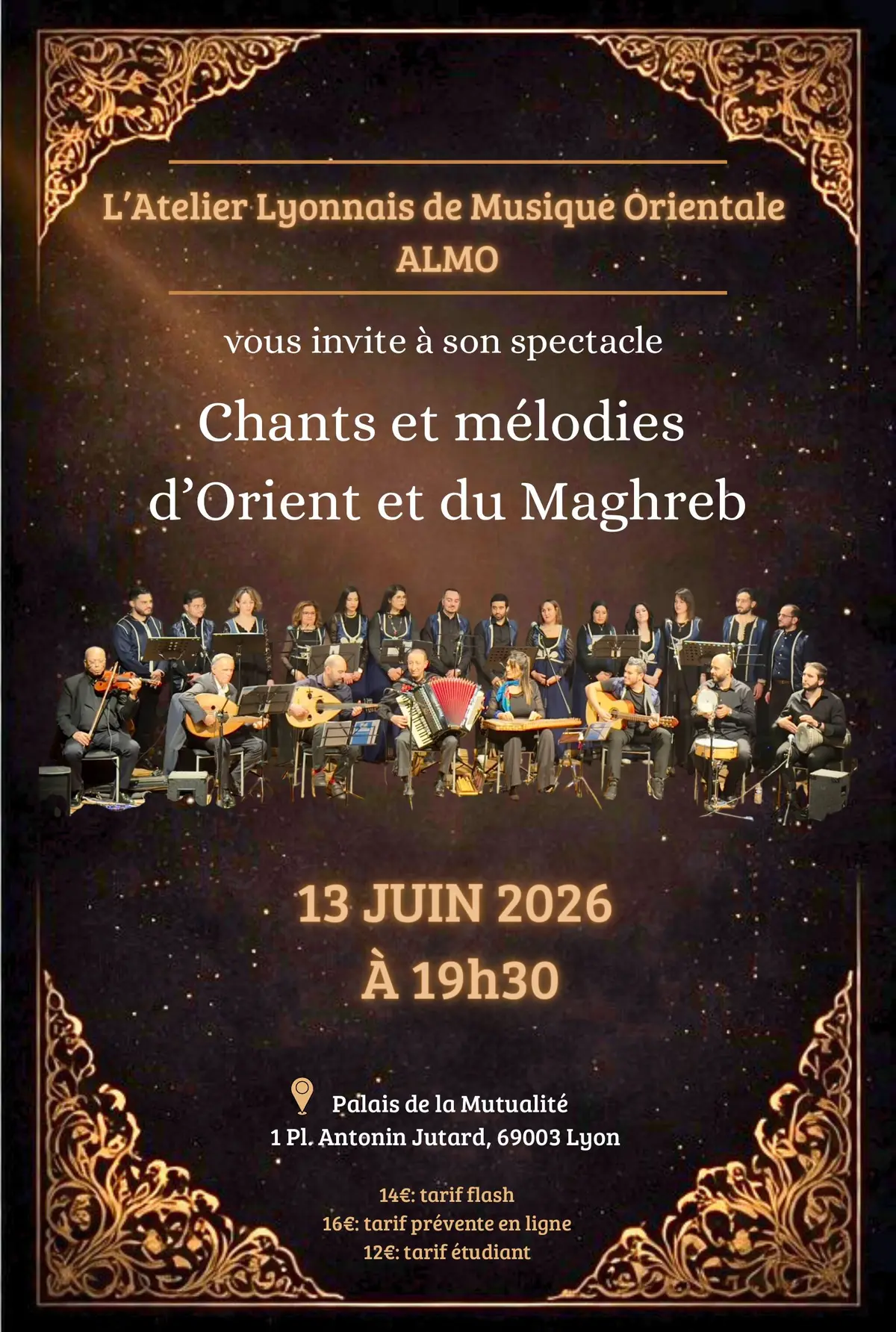 Spectacle de chants et mélodies d’Orient et du Maghreb 