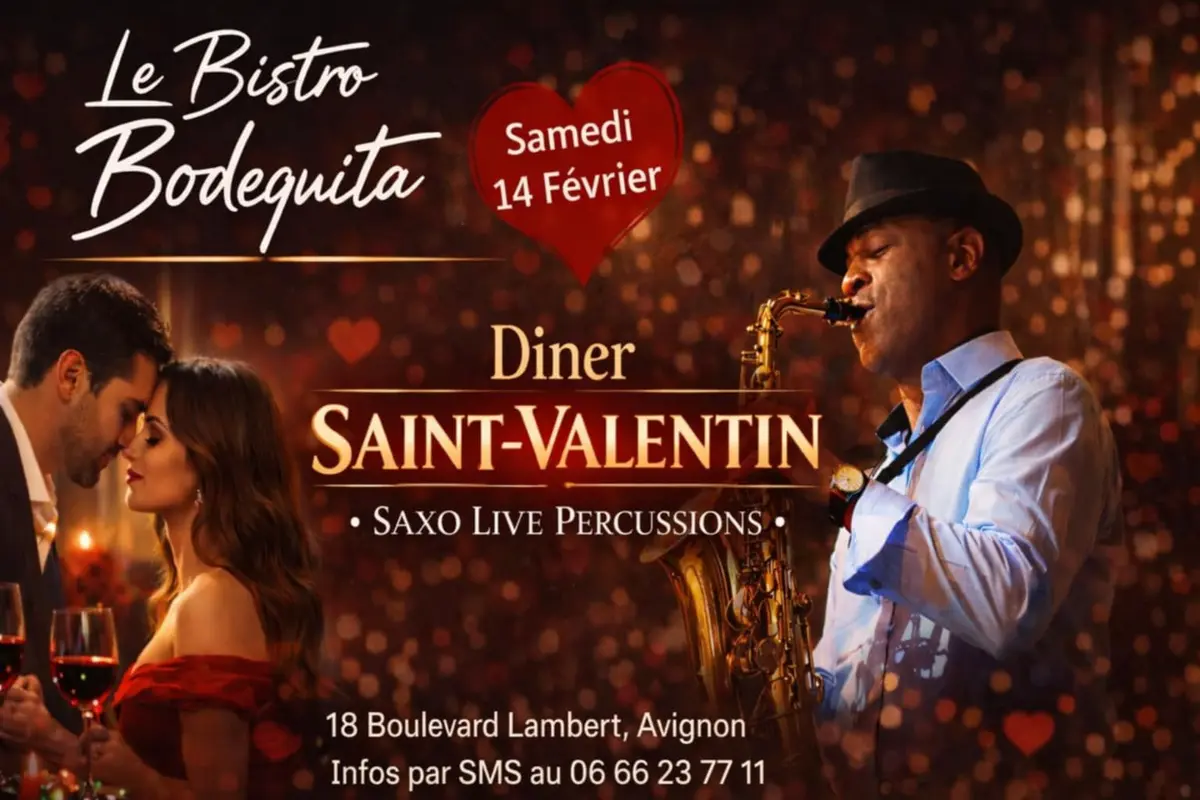 Saint-Valentin Avignon Dîner Concert Saxo