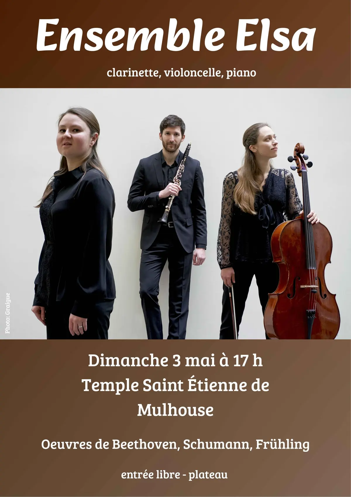 Concert - Par l’Ensemble Elsa - Beethoven,  Schumann, Frühling