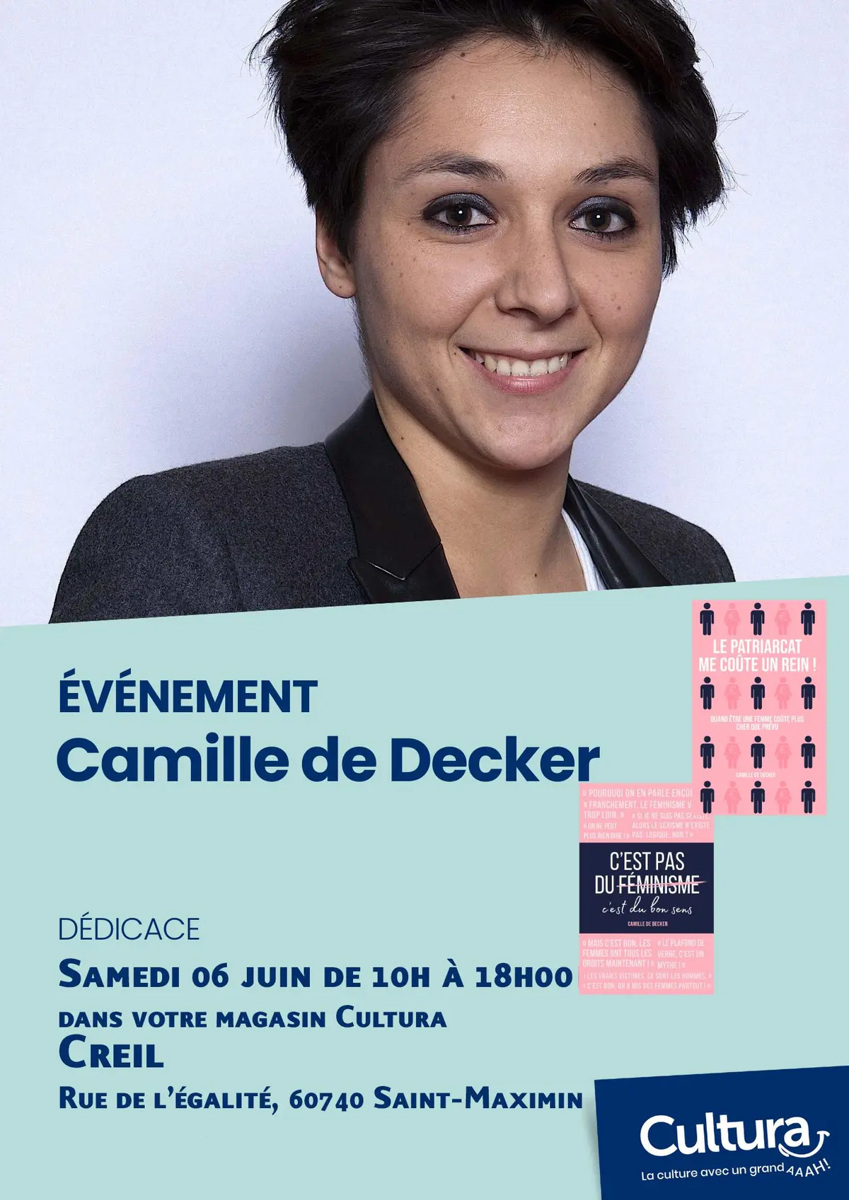 Camille de Decker en dédicace au Cultura Creil