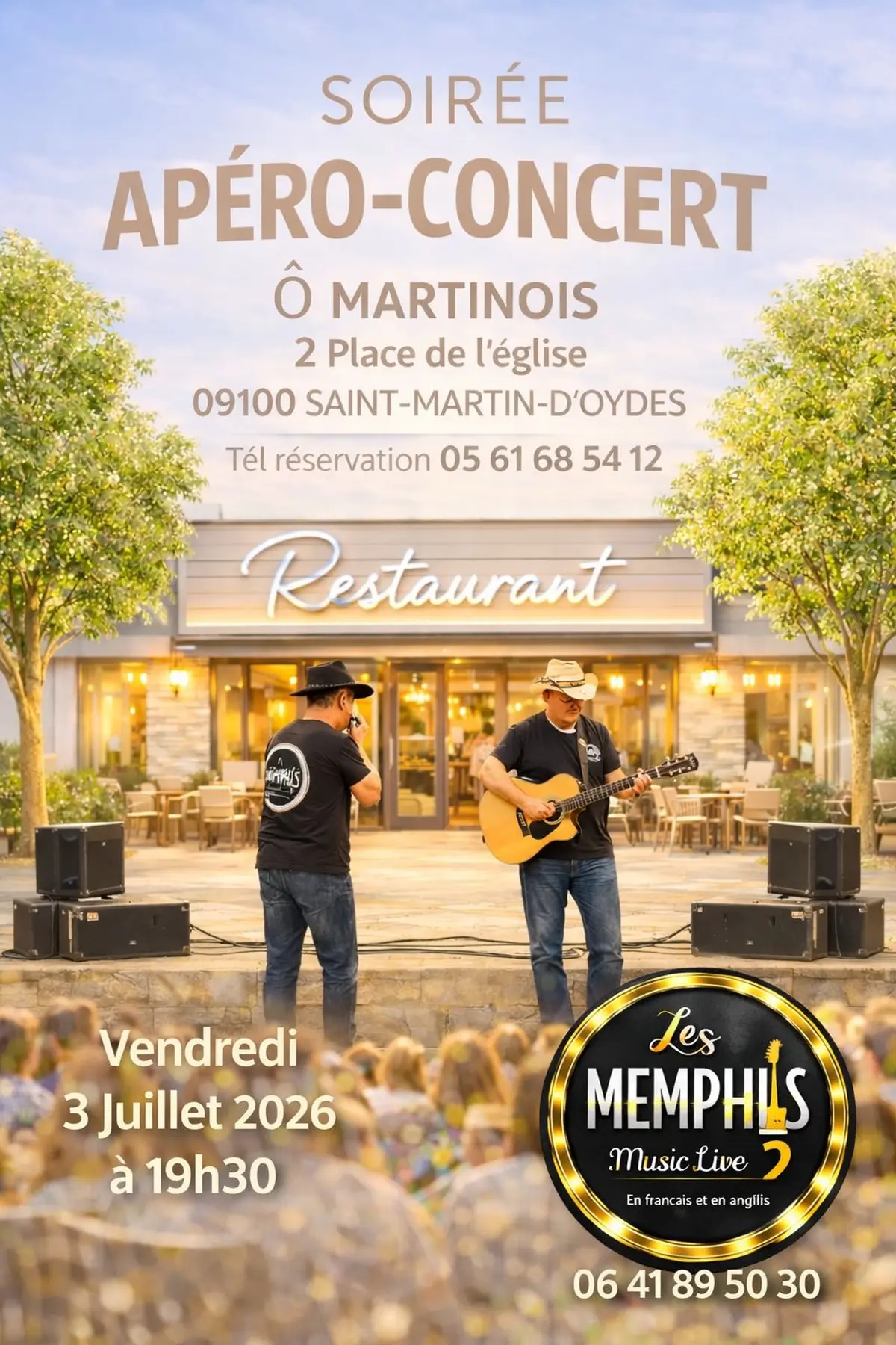 Le Duo Les Memphis 2 Guitare Voix Harmonica en LIVE