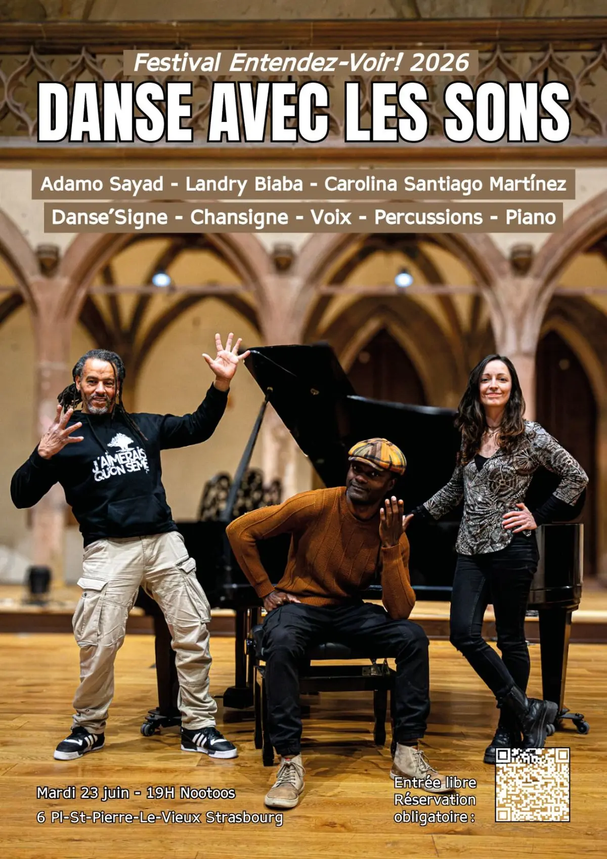 « Danse avec les sons » ; Chansigne - Piano - Voix - Percussions - Danse'signe.