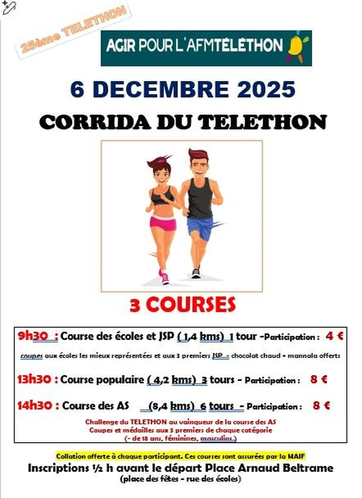Corrida du 25ème TELETHON de Moosch 