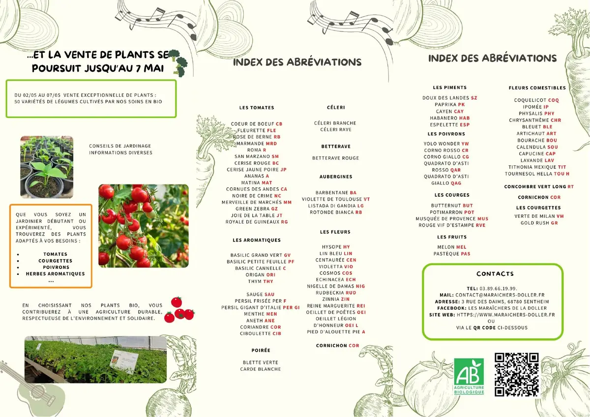 Vente de plants Bio