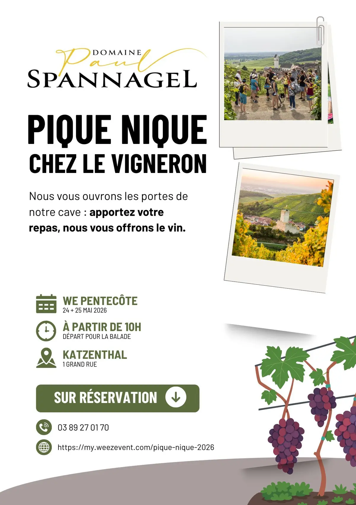 Pique Nique chez le Vigneron Paul SPANNAGEL