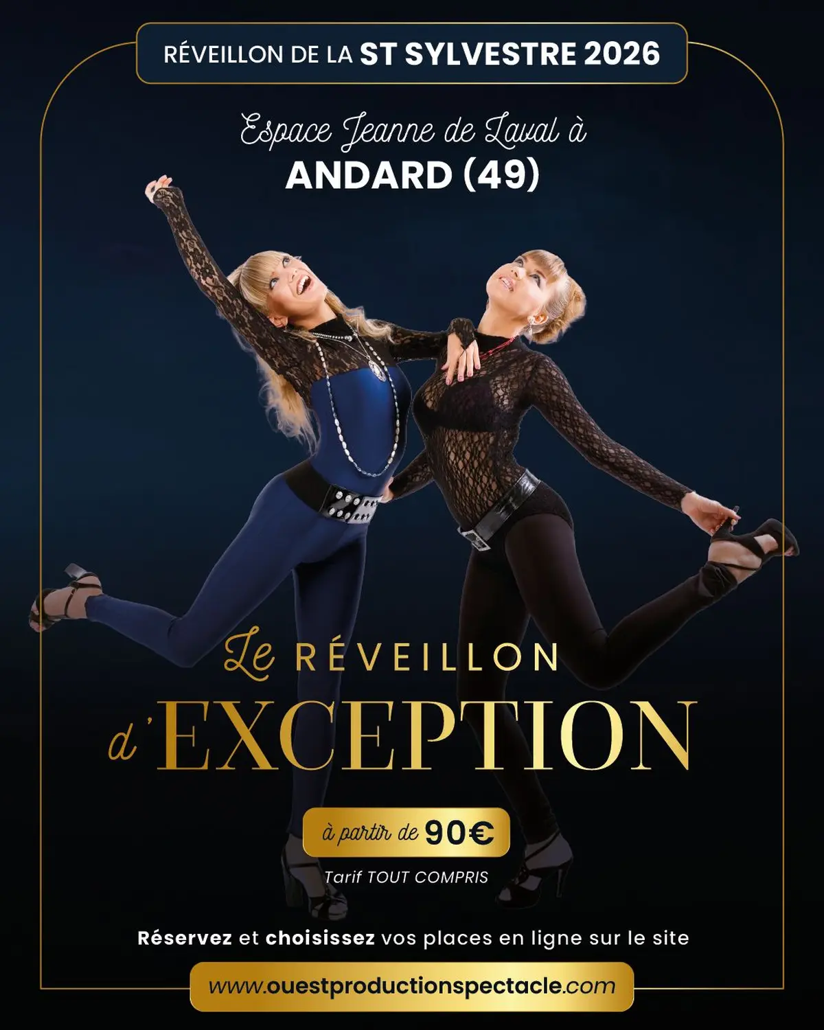 Réveillon de la St Sylvestre 2025 Le réveillon d'EXCEPTION à ANDARD (49)