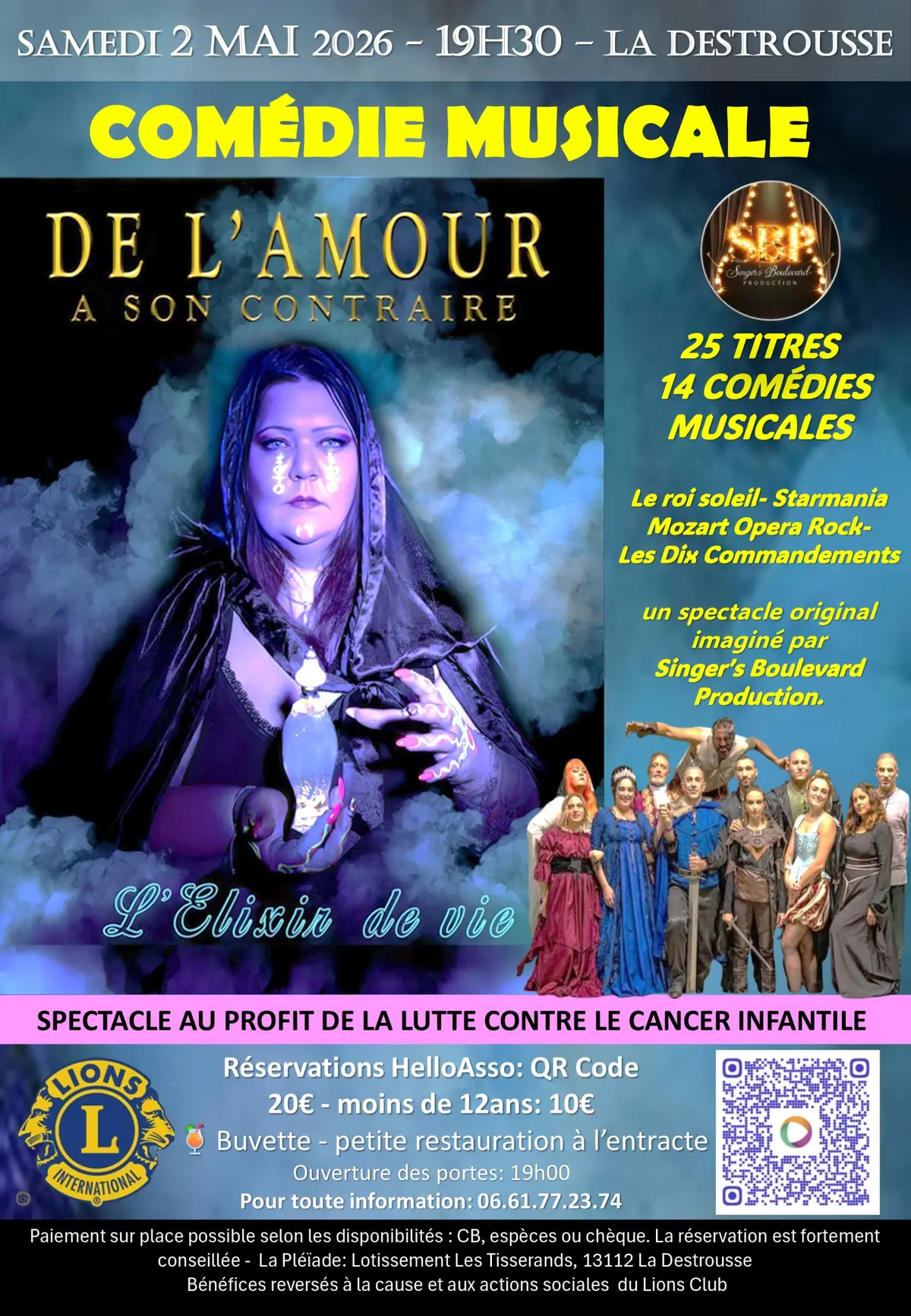 Comedie musicale à la Destrousse par le Lions club Pays de la Sainte Baume