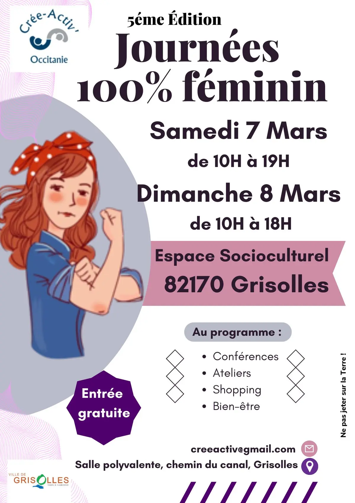 Participez aux Journées 100% Féminin – 7 & 8 mars !