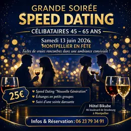 Soirée célibataires + Speed Dating 45-65 ans