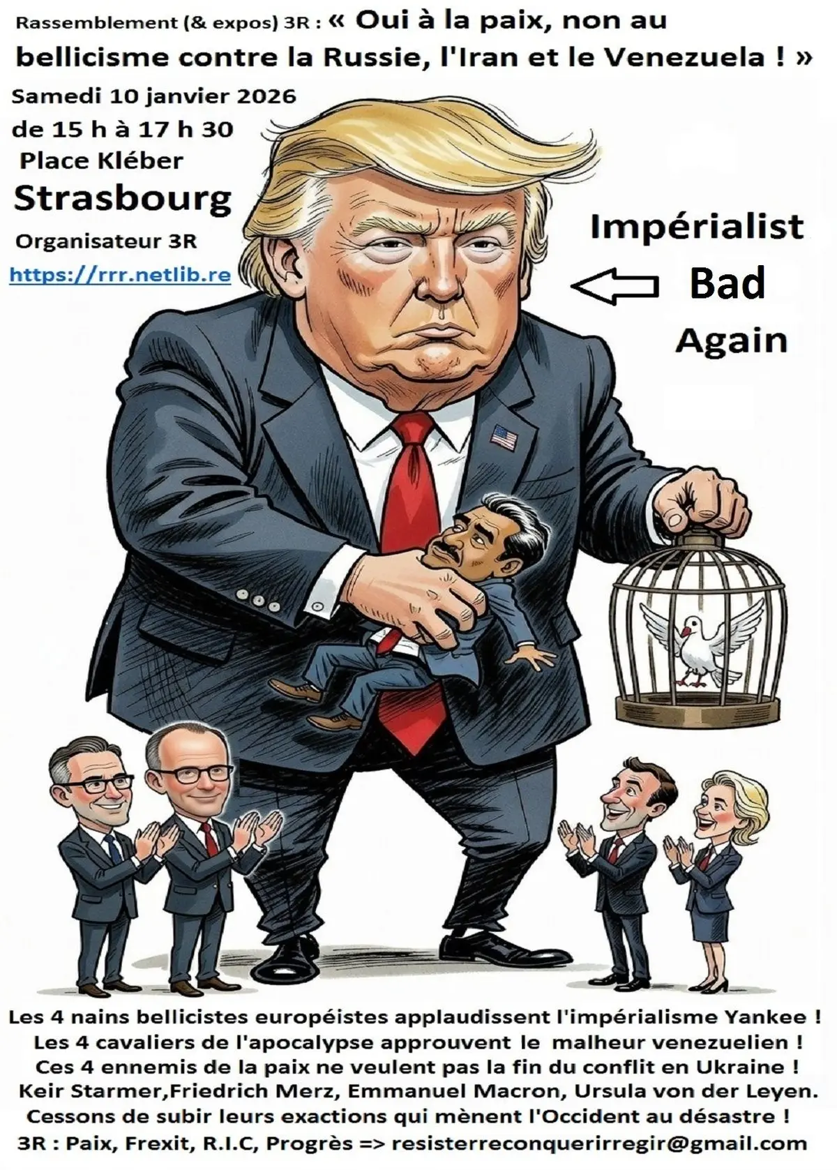 Oui à la paix, non au bellicisme contre la Russie, l'Iran et le Venezuela ! 