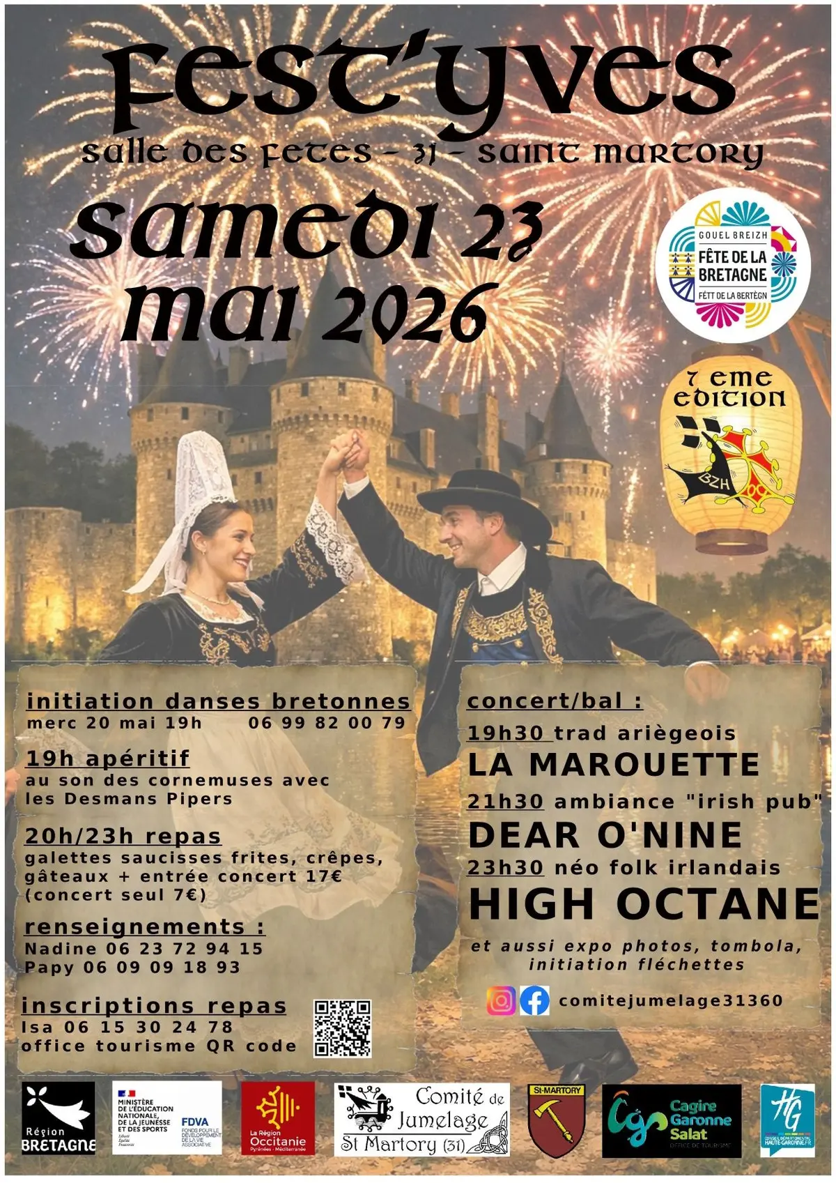  Fest'Yves 2026, Samedi 23 Mai 202 Saint Martory (31) A partir de 19h