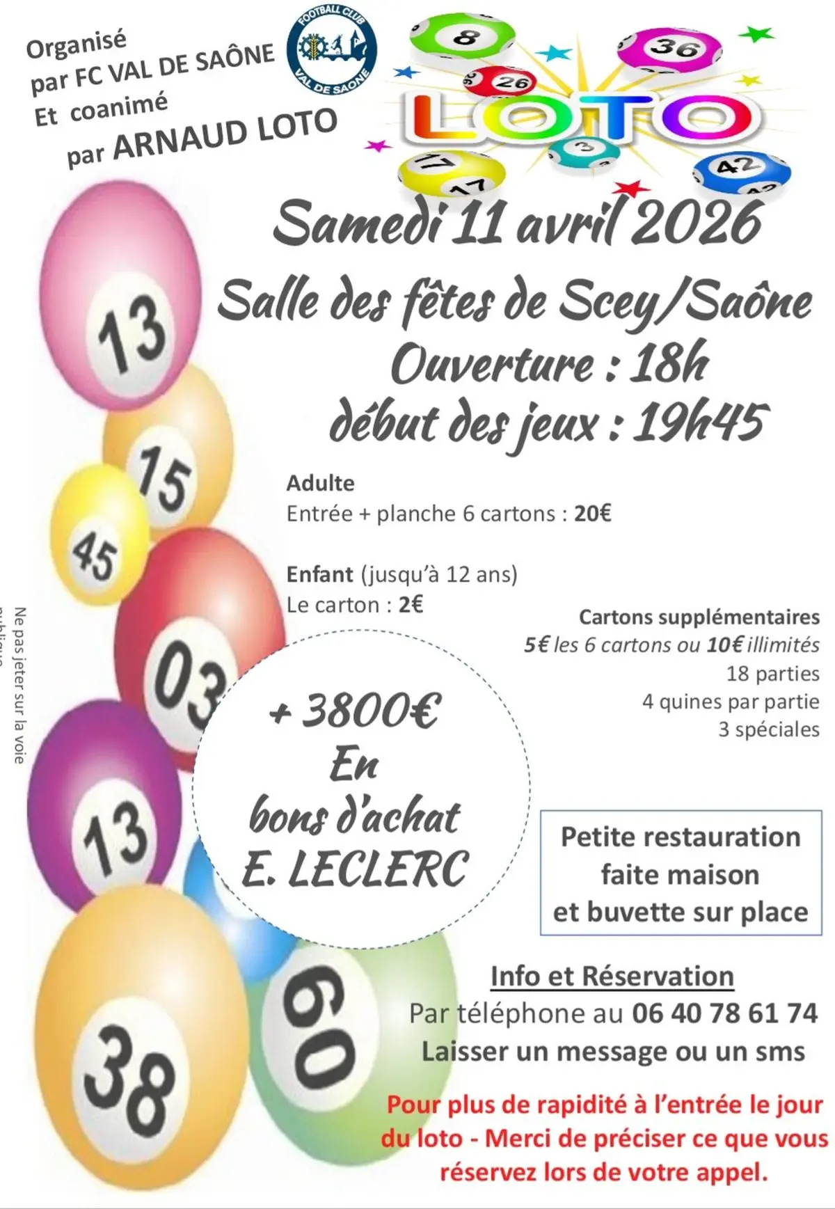 Loto du FC Val de Saône