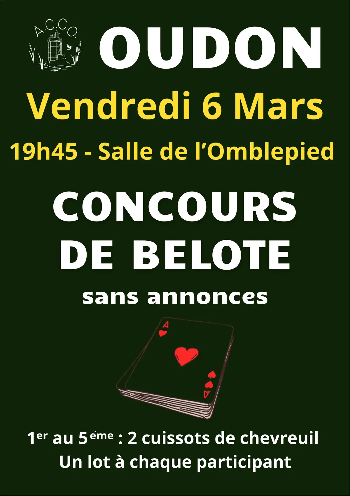 Concours de belote - sans annonces