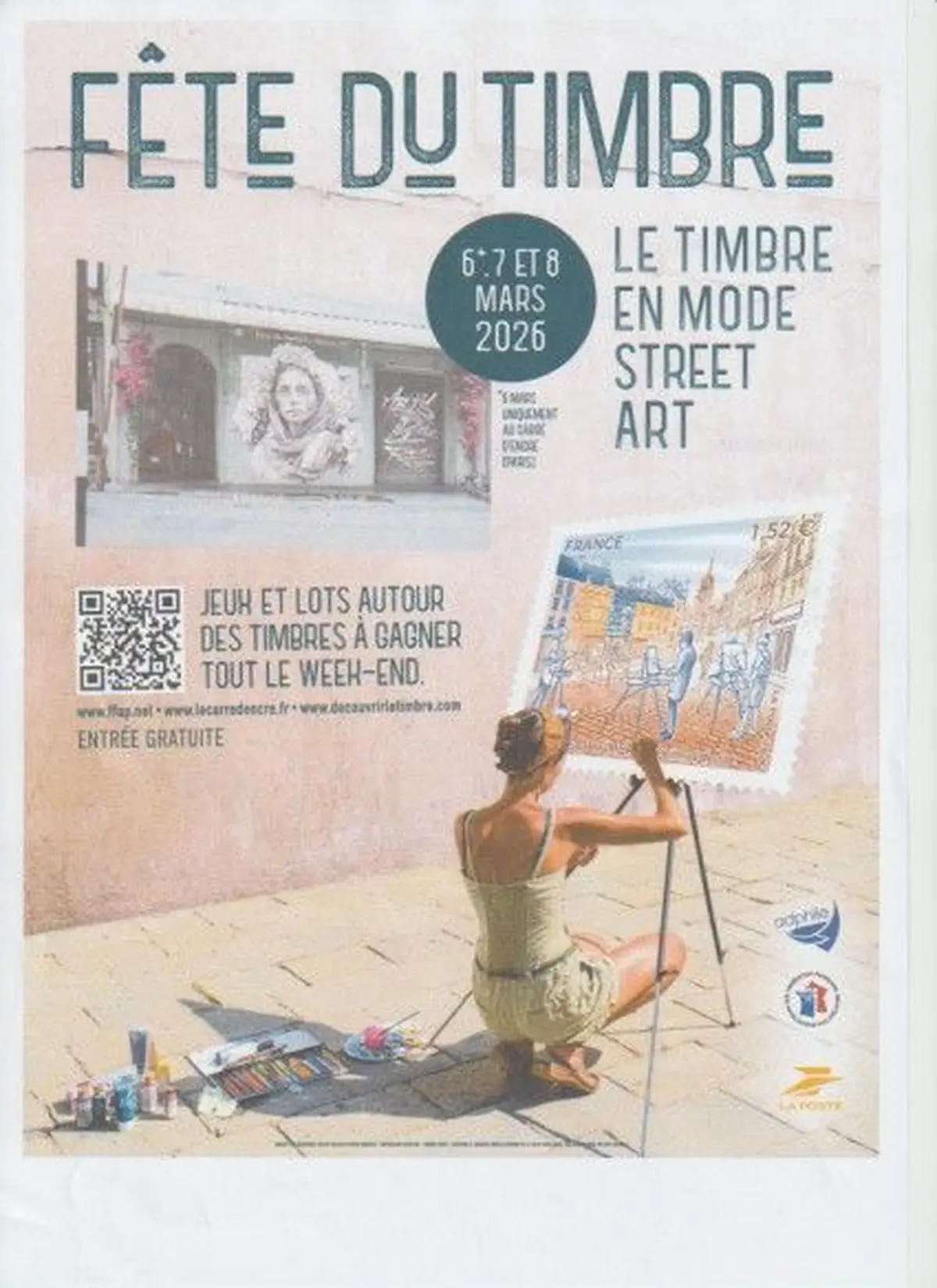  Fete du Timbre  2026 ,expo.  timbres tableaux ,bourse toutes collections