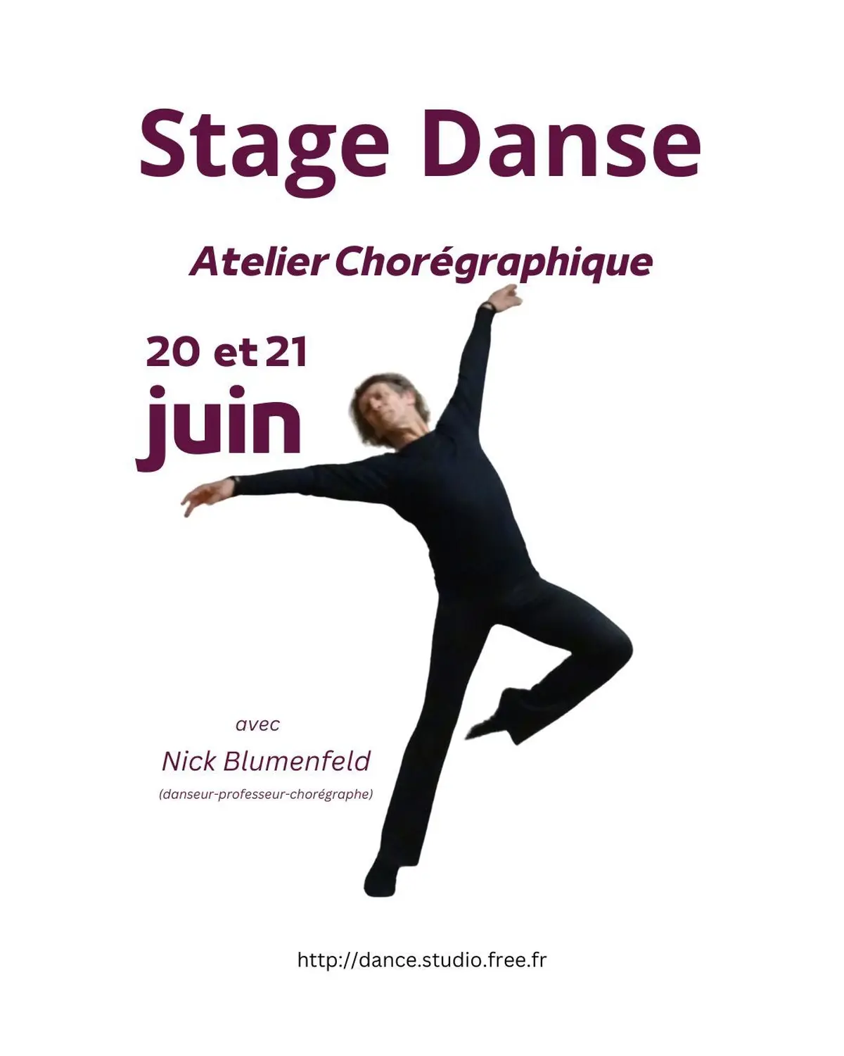 Stage de Danse avec Nick Blumenfeld à Toulouse