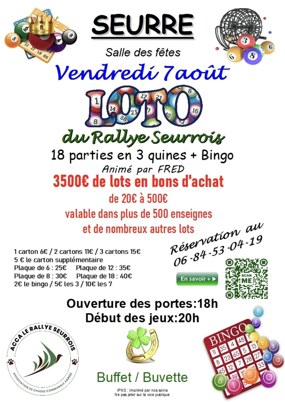 Loto de l’ACCA Le Rallye Seurrois 