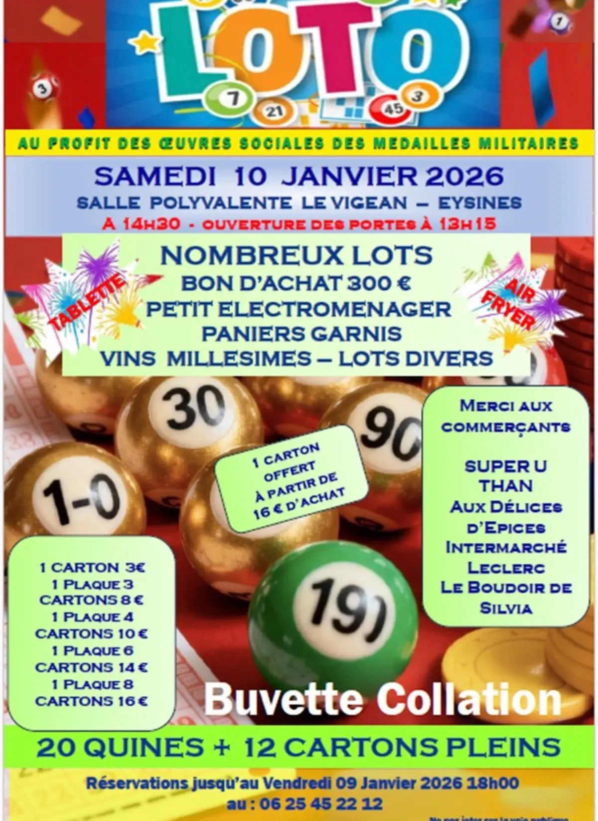 Loto au profit des oeuvres sociales des médaillés militaires