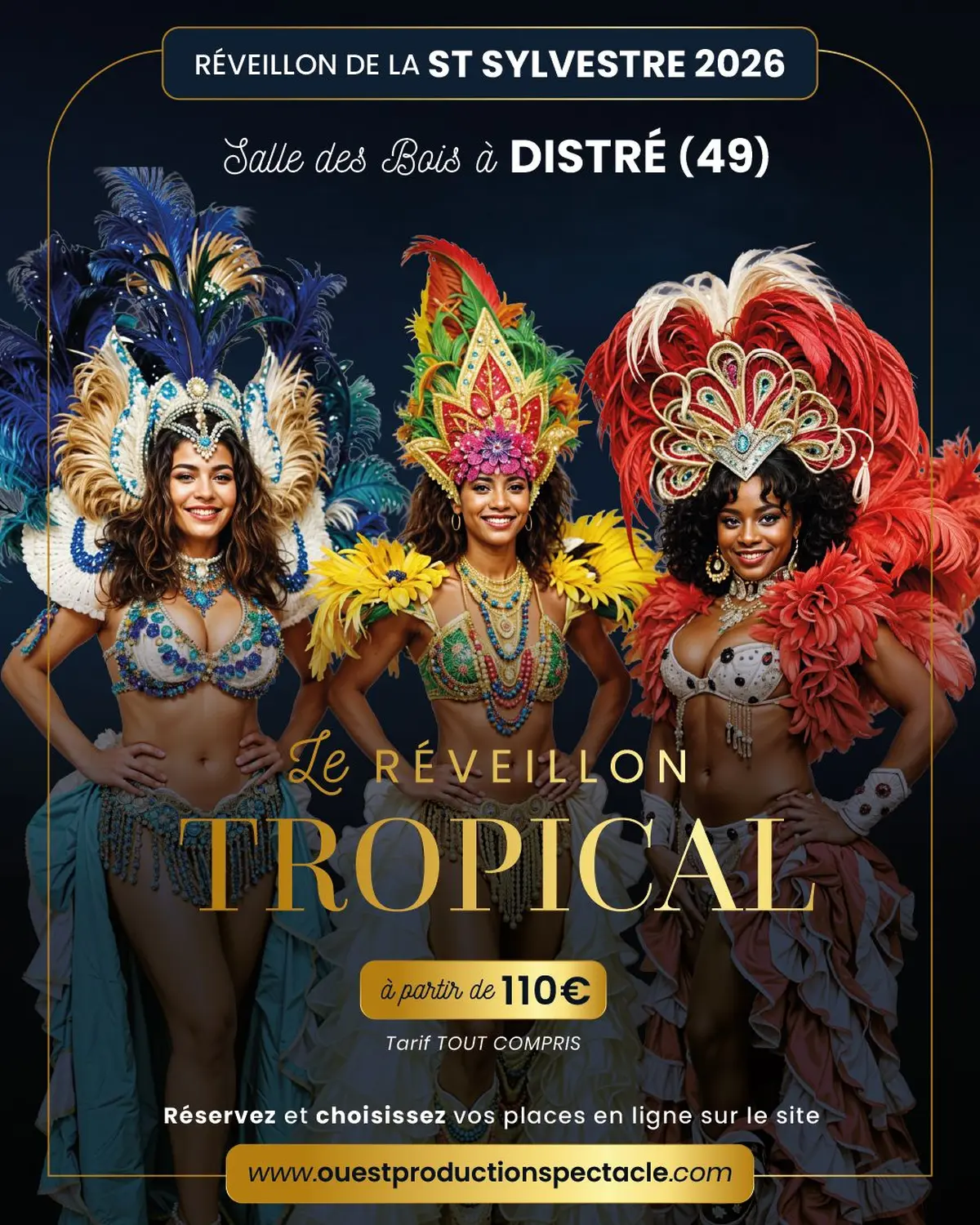 Réveillon de la St Sylvestre 2025 Le REVEILLON TROPICAL à DISTRE (49)