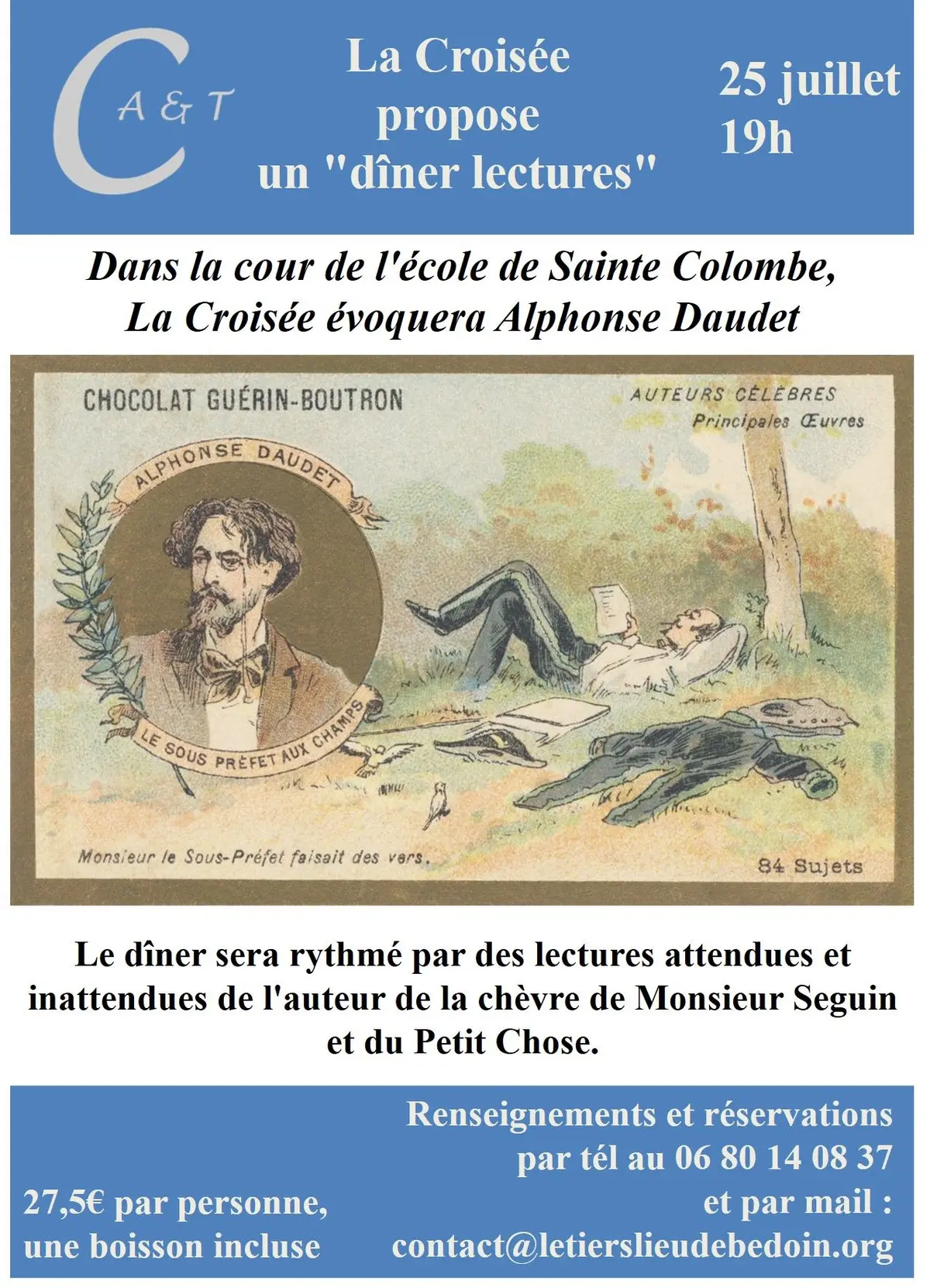 Dîner lectures avec Alphonse Daudet