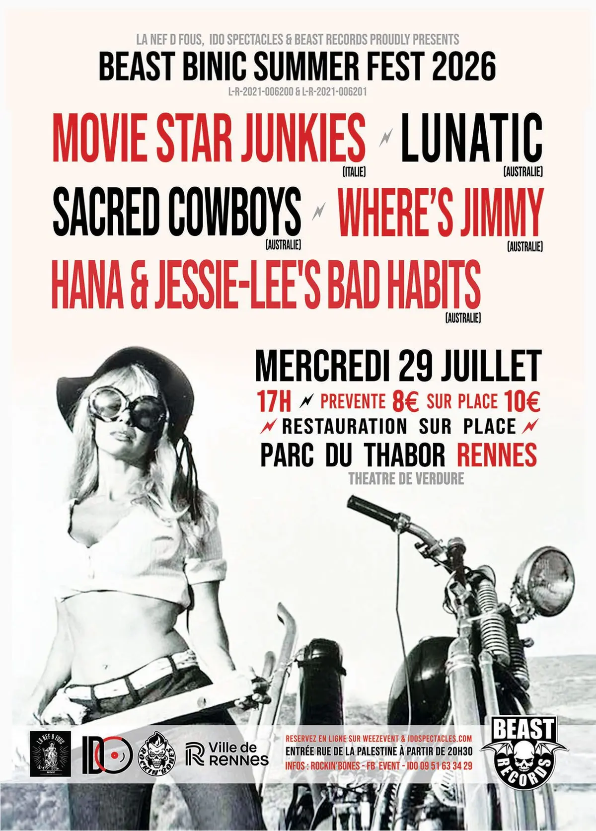 Beast Binic Summer Fest le 29 juillet 2026 @Parc du Thabor 