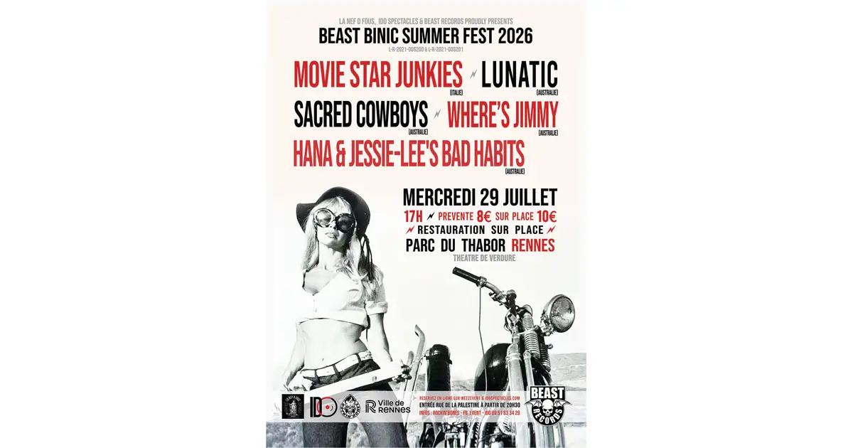 Beast Binic Summer Fest le 29 juillet 2026 @Parc du Thabor