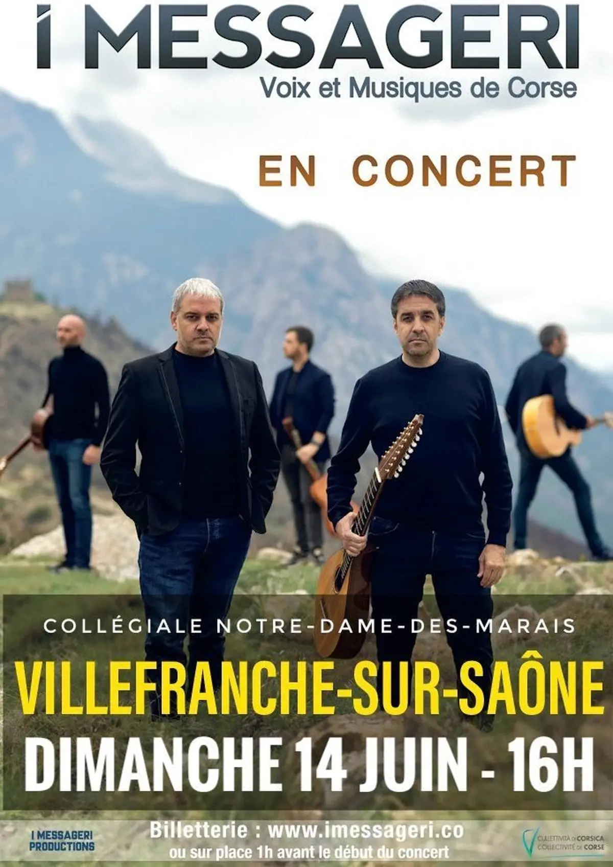Concert groupe I MESSAGERI (Voix et musiques de Corse)