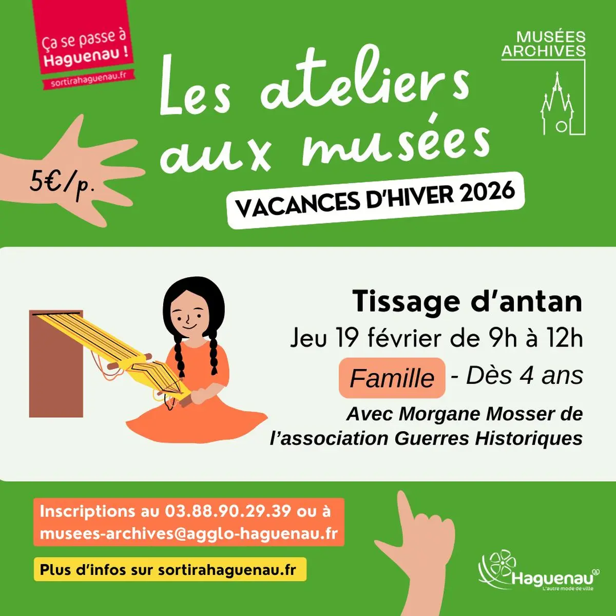 Atelier famille Tissage d’antan (Dès 4 ans)