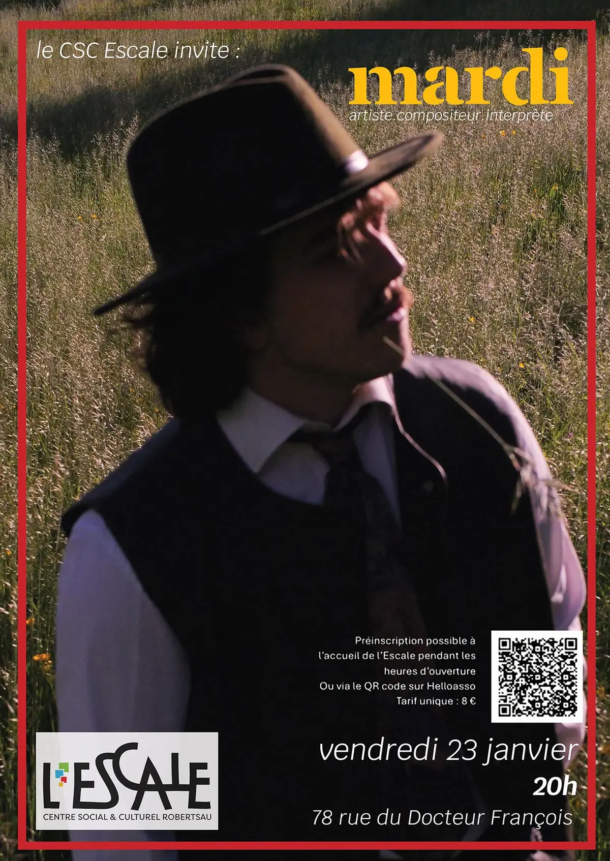 L'Escale musicale : Concert de MARDI le vendredi 23 janvier 2026 