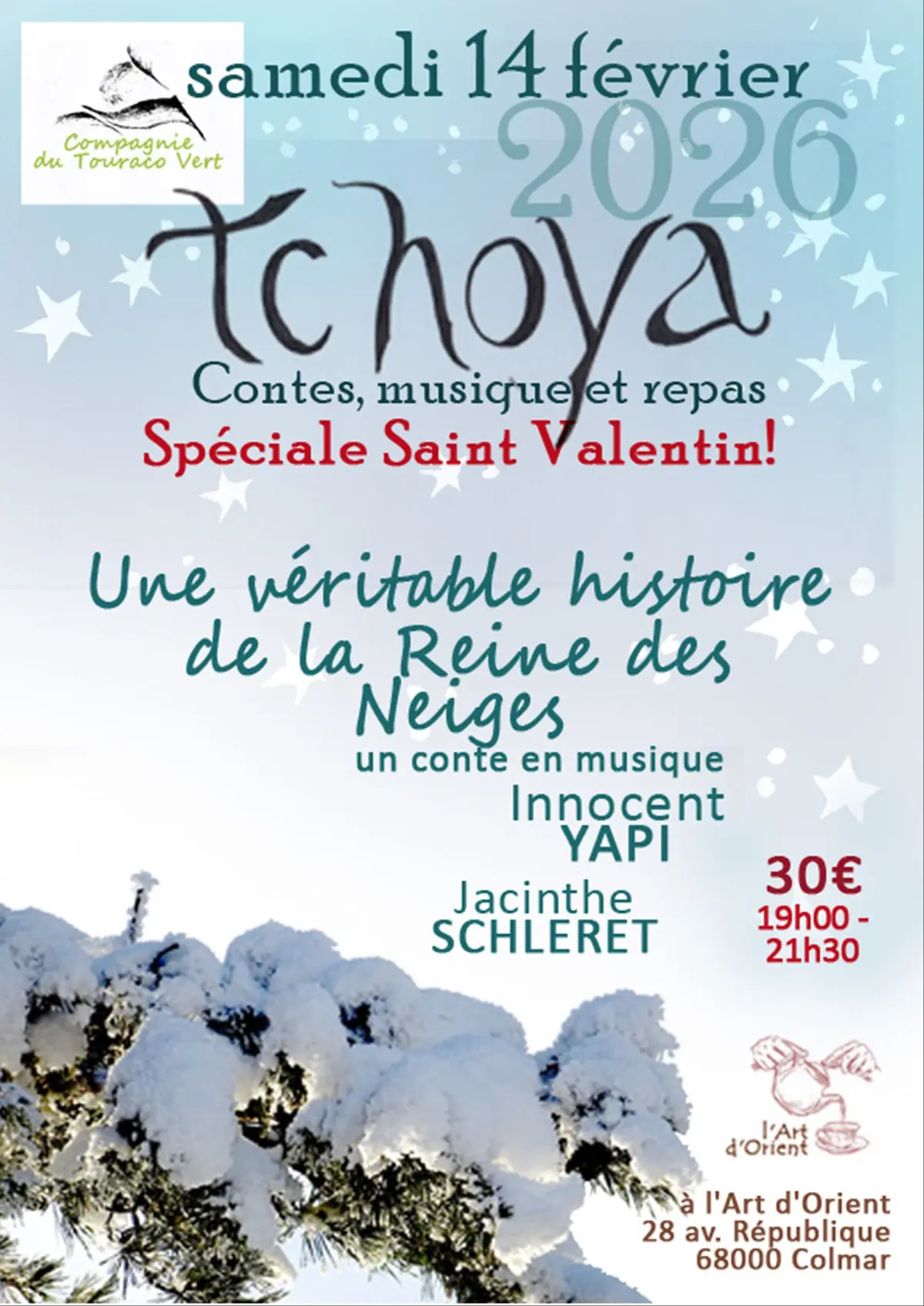 Tchoya de Saint-valentin : contes , musique et repas 