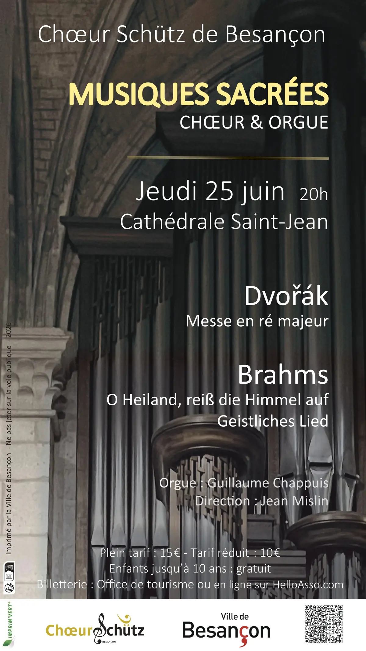Concert Musiques Sacrées - Choeur et orgue